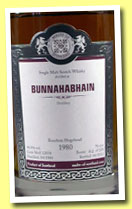 Bunnahabhain 1980/2012 (46.8%, Malts of Scotland, bourbon hogshead, cask #MoS 12038, 220 bottles)